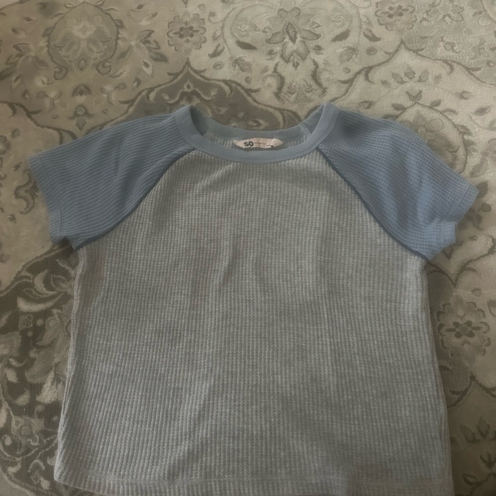 SO Kids Light Blue Raglan Sleeve Tee